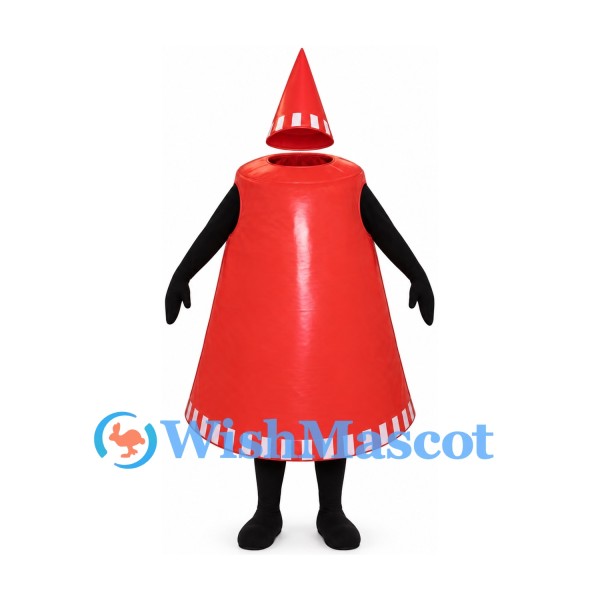 Lighthouse Mascot Costume in Red with Cone Roof