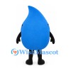 Water Drop Mascot Costume in Blue with Black Sunglasses