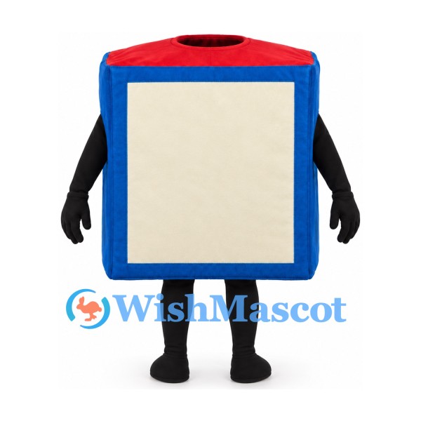 Alphabet Block Mascot Costume with Blue Letter B and Red Top