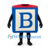 Alphabet Block Mascot Costume with Blue Letter B and Red Top