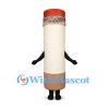 Cigarette Mascot Costume with Brown Filter and Red Tip