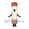 Cigarette Mascot Costume with Brown Filter and Red Tip