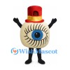 Eyeball Mascot Costume with Red Top Hat and Blue Iris