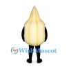 Garlic Mascot Costume with Cream Clove Shaped Body