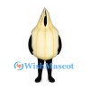 Garlic Mascot Costume with Cream Clove Shaped Body