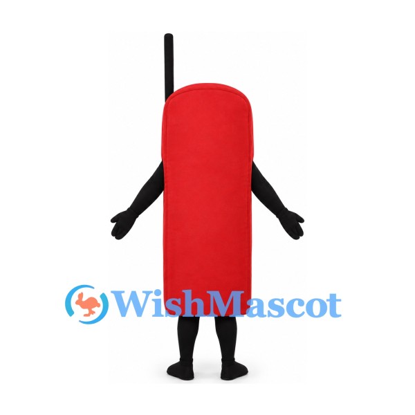 Mobile Phone Mascot Costume in Red with White Keypad