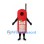 Mobile Phone Mascot Costume in Red with White Keypad