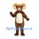 Ram Mascot Costume in Brown with Cream Horns and Belly