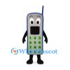 Mobile Phone Mascot Costume in Gray with Green Keypad