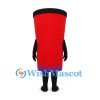 Post Box Mascot Costume in Red with Black Top