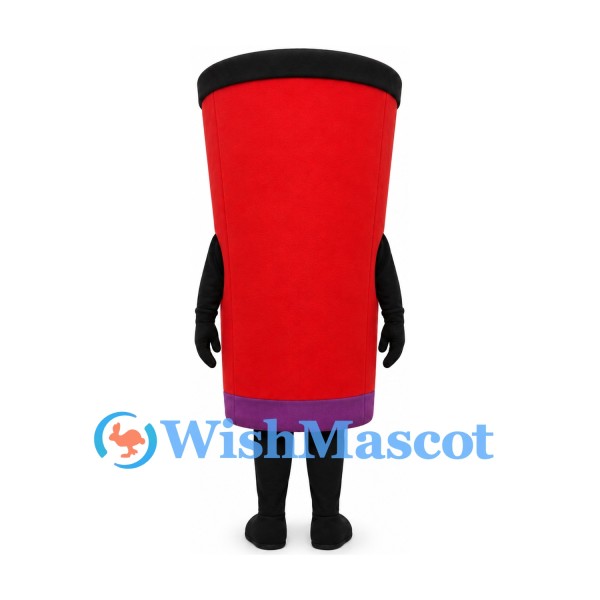 Post Box Mascot Costume in Red with Black Top