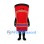 Post Box Mascot Costume in Red with Black Top