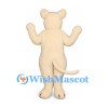 Mouse Mascot Costume in Cream with Pink Belly