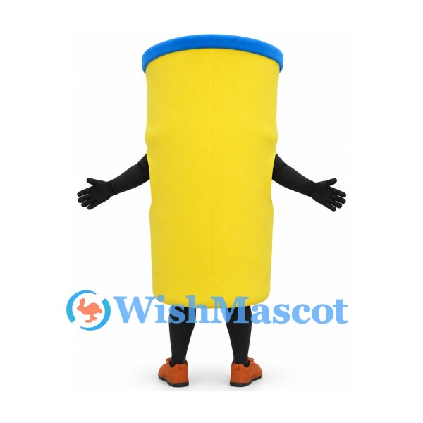 Mailbox Mascot Costume in Yellow with Blue Top