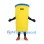 Mailbox Mascot Costume in Yellow with Blue Top
