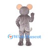 Mouse Mascot Costume in Gray with Large Pink Ears