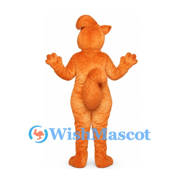 Cat Mascot Costume in Orange with Cream Belly