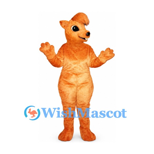 Cat Mascot Costume in Orange with Cream Belly