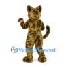 Cat Mascot Costume in Mottled Brown with Long Tail