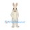Rabbit Mascot Costume in Cream with Smiling Muzzle