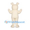 Rabbit Mascot Costume in Cream with Bent Ears