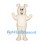 Rabbit Mascot Costume in Cream with Bent Ears