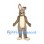 Rabbit Mascot Costume in Gray Brown with Cream Belly