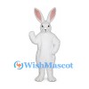 Rabbit Mascot Costume in White with Tall Ears