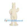 Rabbit Mascot Costume in Cream with Small Pink Nose
