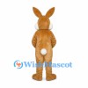 Rabbit Mascot Costume in Brown with Cream Chest