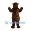 Badger Mascot Costume in Brown with White Face Stripes