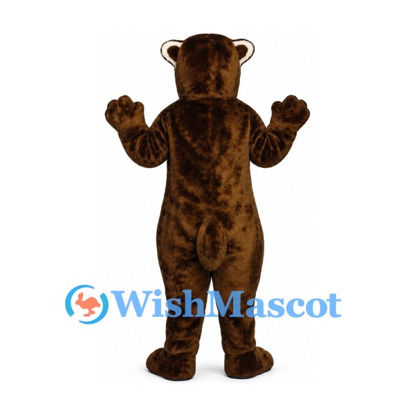 Badger Mascot Costume in Brown with White Face Stripes
