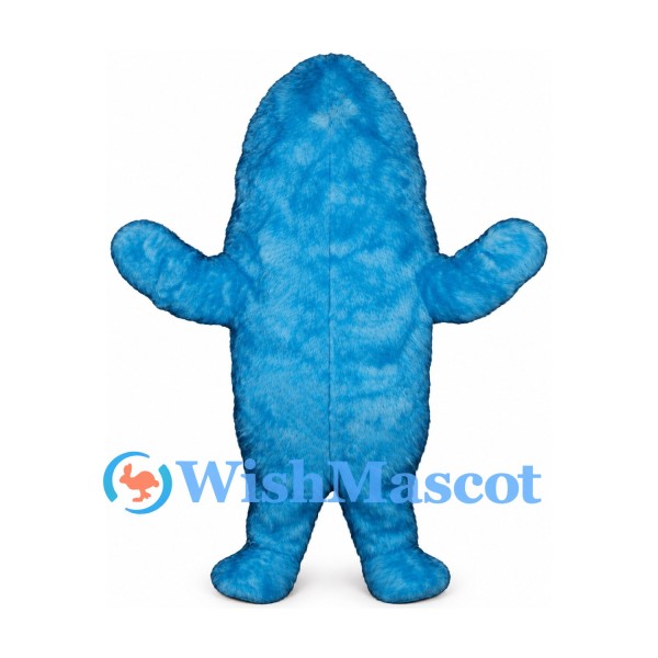 Monster Mascot Costume in Blue with Toothy Mouth