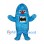Monster Mascot Costume in Blue with Toothy Mouth