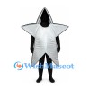 Star Mascot Costume in Silver with Five Points
