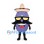Eggplant Mascot Costume with Sombrero and Sunglasses