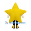 Star Mascot Costume in Yellow with Red Bow Tie