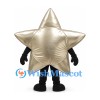 Star Mascot Costume in Gold with Smiling Face