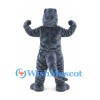 Dinosaur Mascot Costume in Blue Gray with Long Tail
