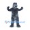 Dinosaur Mascot Costume in Blue Gray with Long Tail