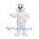 Rabbit Mascot Costume in White with Pink Belly Buttons