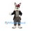 Rabbit Mascot Costume with Black Tailcoat and Checked Vest