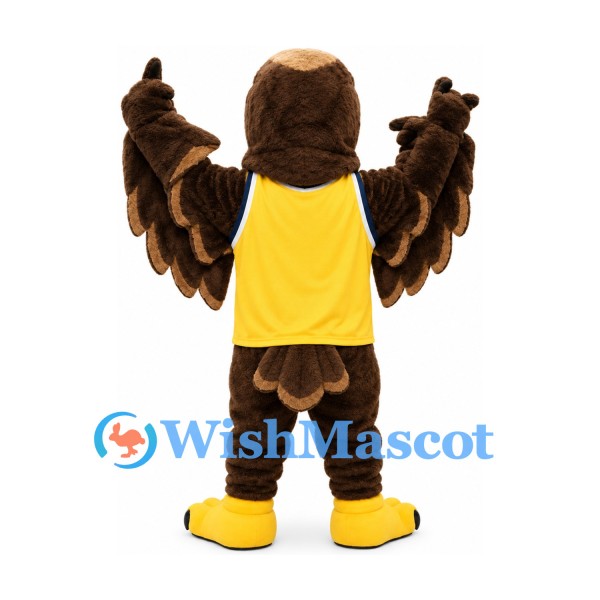 Eagle Mascot Costume with Yellow Sports Shirt