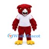 Cardinal Mascot Costume with White Sports Jersey
