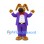 Dog Mascot Costume with Purple Tuxedo and Red Bow Tie