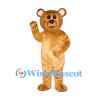 Bear Mascot Costume in Golden Brown with Rounded Ears