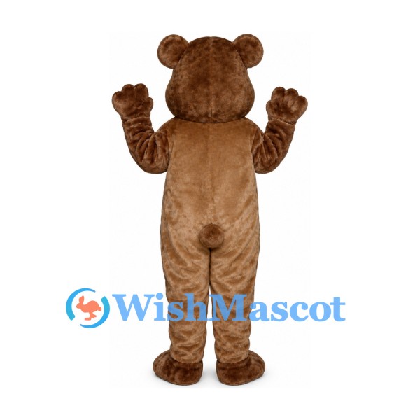 Bear Mascot Costume in Brown with White Cheeks