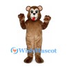 Bear Mascot Costume in Brown with White Cheeks