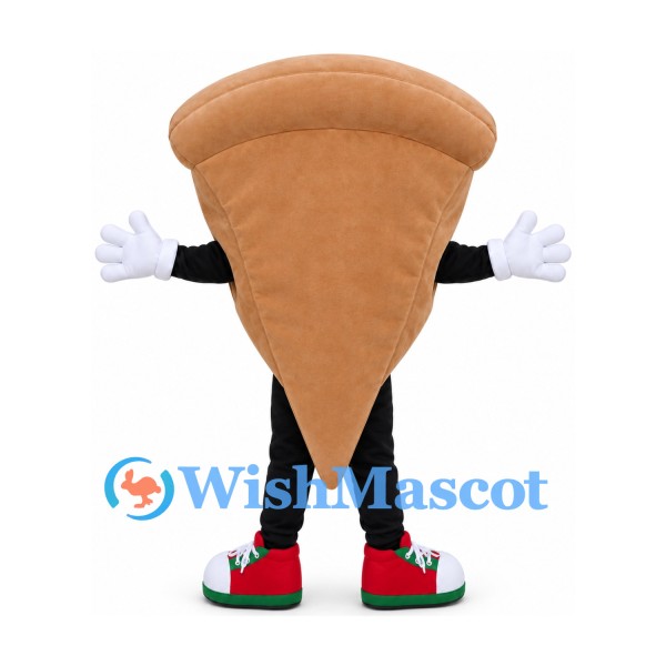 Pizza Slice Mascot Costume with Colorful Toppings