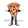 Pizza Slice Mascot Costume with Colorful Toppings